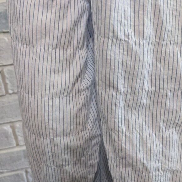 Banana Republic button down shirt lightweight cotton blue white pin stripe sz S - Picture 8 of 10